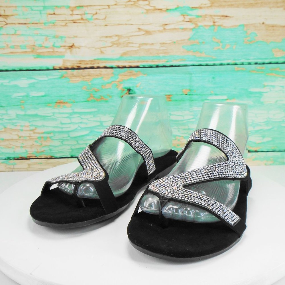 SALE/// Silver Crystal Sandals